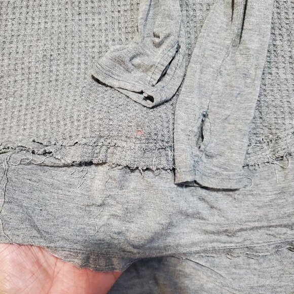 Free People x We the Free Gray Laguna Waffle Thermal Top - XS - Picture 6 of 7